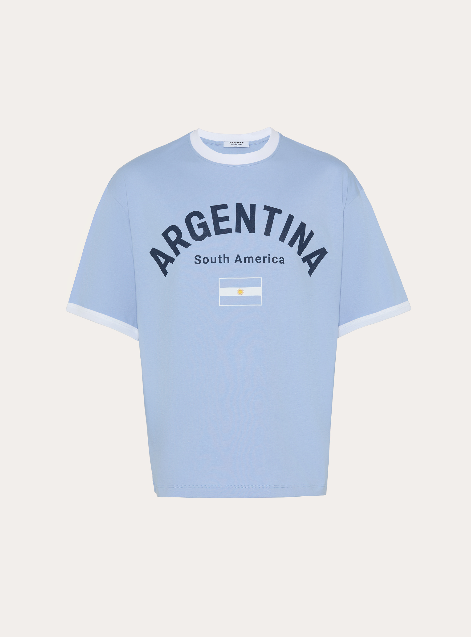 T-shirt boxy fit con stampa mondiali, AZ2 AZURE MEDIUM